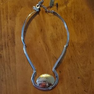 Chico's silver and gold toned necklace statement